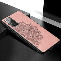Coque Ultra Fine Silicone Souple Housse Etui avec Aimante Magnetique S04D pour Samsung Galaxy Note 20 5G Or Rose
