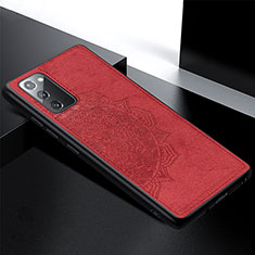 Coque Ultra Fine Silicone Souple Housse Etui avec Aimante Magnetique S04D pour Samsung Galaxy Note 20 5G Rouge