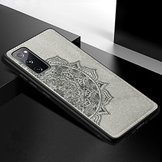 Coque Ultra Fine Silicone Souple Housse Etui avec Aimante Magnetique S04D pour Samsung Galaxy S20 FE (2022) 5G Gris