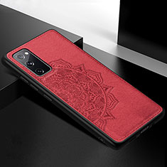 Coque Ultra Fine Silicone Souple Housse Etui avec Aimante Magnetique S04D pour Samsung Galaxy S20 FE 5G Rouge