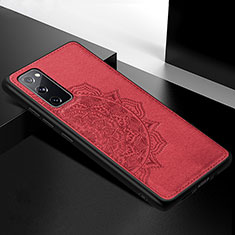 Coque Ultra Fine Silicone Souple Housse Etui avec Aimante Magnetique S04D pour Samsung Galaxy S20 Lite 5G Rouge