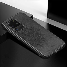 Coque Ultra Fine Silicone Souple Housse Etui avec Aimante Magnetique S04D pour Samsung Galaxy S20 Ultra Noir