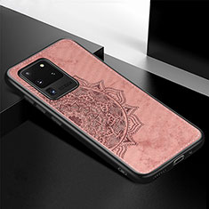 Coque Ultra Fine Silicone Souple Housse Etui avec Aimante Magnetique S04D pour Samsung Galaxy S20 Ultra Or Rose