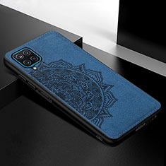 Coque Ultra Fine Silicone Souple Housse Etui avec Aimante Magnetique S05D pour Samsung Galaxy A12 Nacho Bleu