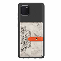 Coque Ultra Fine Silicone Souple Housse Etui avec Aimante Magnetique S05D pour Samsung Galaxy Note 10 Lite Noir