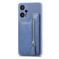 Coque Ultra Fine Silicone Souple Housse Etui avec Aimante Magnetique S05D pour Xiaomi Poco F5 5G Bleu