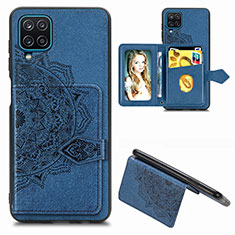 Coque Ultra Fine Silicone Souple Housse Etui avec Aimante Magnetique S06D pour Samsung Galaxy A12 Nacho Bleu