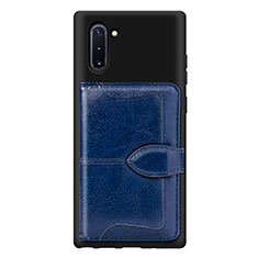Coque Ultra Fine Silicone Souple Housse Etui avec Aimante Magnetique S06D pour Samsung Galaxy Note 10 5G Bleu