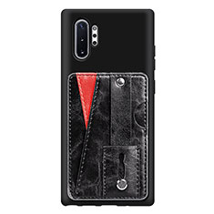 Coque Ultra Fine Silicone Souple Housse Etui avec Aimante Magnetique S06D pour Samsung Galaxy Note 10 Plus 5G Noir