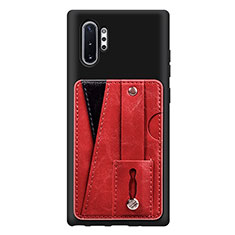 Coque Ultra Fine Silicone Souple Housse Etui avec Aimante Magnetique S06D pour Samsung Galaxy Note 10 Plus 5G Rouge