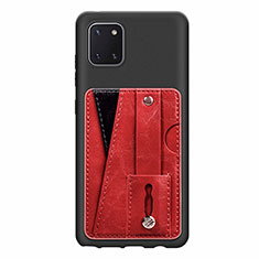 Coque Ultra Fine Silicone Souple Housse Etui avec Aimante Magnetique S08D pour Samsung Galaxy Note 10 Lite Rouge