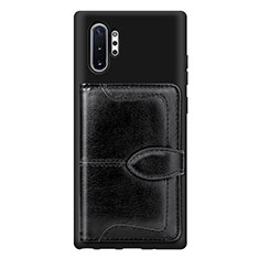 Coque Ultra Fine Silicone Souple Housse Etui avec Aimante Magnetique S08D pour Samsung Galaxy Note 10 Plus 5G Noir