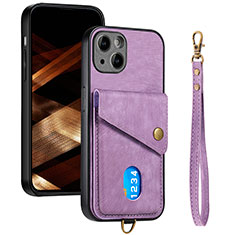 Coque Ultra Fine Silicone Souple Housse Etui avec Aimante Magnetique S09D pour Apple iPhone 14 Plus Violet