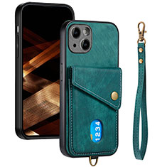 Coque Ultra Fine Silicone Souple Housse Etui avec Aimante Magnetique S09D pour Apple iPhone 15 Plus Vert