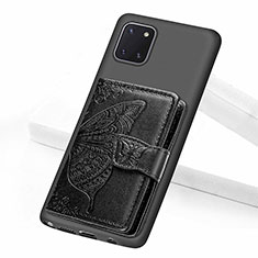 Coque Ultra Fine Silicone Souple Housse Etui avec Aimante Magnetique S09D pour Samsung Galaxy M60s Noir
