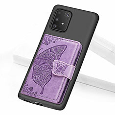 Coque Ultra Fine Silicone Souple Housse Etui avec Aimante Magnetique S09D pour Samsung Galaxy M80S Violet