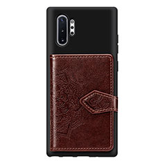 Coque Ultra Fine Silicone Souple Housse Etui avec Aimante Magnetique S09D pour Samsung Galaxy Note 10 Plus 5G Marron