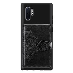 Coque Ultra Fine Silicone Souple Housse Etui avec Aimante Magnetique S09D pour Samsung Galaxy Note 10 Plus 5G Noir