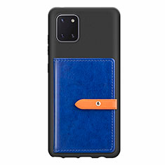 Coque Ultra Fine Silicone Souple Housse Etui avec Aimante Magnetique S10D pour Samsung Galaxy M60s Bleu
