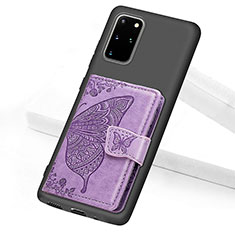 Coque Ultra Fine Silicone Souple Housse Etui avec Aimante Magnetique S11D pour Samsung Galaxy S20 Plus 5G Violet