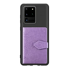 Coque Ultra Fine Silicone Souple Housse Etui avec Aimante Magnetique S13D pour Samsung Galaxy S20 Ultra 5G Or Rose