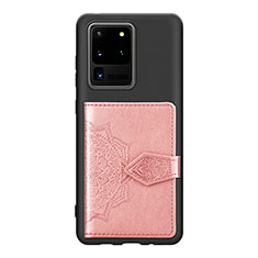 Coque Ultra Fine Silicone Souple Housse Etui avec Aimante Magnetique S13D pour Samsung Galaxy S20 Ultra 5G Violet