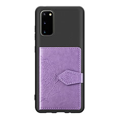 Coque Ultra Fine Silicone Souple Housse Etui avec Aimante Magnetique S14D pour Samsung Galaxy S20 5G Violet