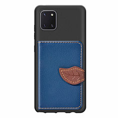 Coque Ultra Fine Silicone Souple Housse Etui avec Aimante Magnetique S15D pour Samsung Galaxy Note 10 Lite Bleu