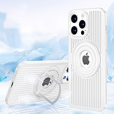 Coque Ultra Fine Silicone Souple Housse Etui avec Mag-Safe Magnetic Magnetique AC1 pour Apple iPhone 13 Pro Blanc