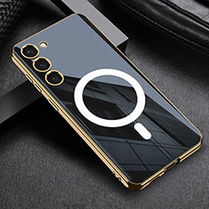 Coque Ultra Fine Silicone Souple Housse Etui avec Mag-Safe Magnetic Magnetique AC1 pour Samsung Galaxy S21 5G Noir