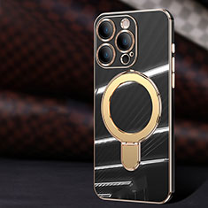 Coque Ultra Fine Silicone Souple Housse Etui avec Mag-Safe Magnetic Magnetique C01 pour Apple iPhone 12 Pro Max Noir