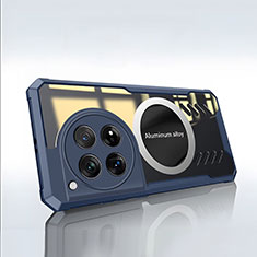 Coque Ultra Fine Silicone Souple Housse Etui avec Mag-Safe Magnetic Magnetique P01 pour OnePlus 12 5G Bleu