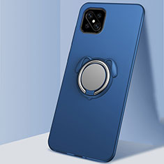 Coque Ultra Fine Silicone Souple Housse Etui avec Support Bague Anneau Aimante Magnetique A01 pour Oppo A92s 5G Bleu