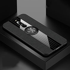 Coque Ultra Fine Silicone Souple Housse Etui avec Support Bague Anneau Aimante Magnetique A01 pour Xiaomi Redmi 8 Noir