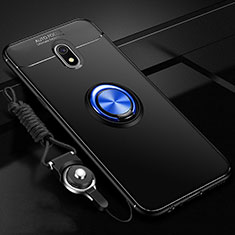 Coque Ultra Fine Silicone Souple Housse Etui avec Support Bague Anneau Aimante Magnetique A01 pour Xiaomi Redmi 8A Bleu et Noir