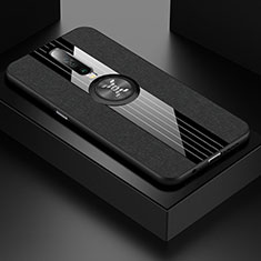 Coque Ultra Fine Silicone Souple Housse Etui avec Support Bague Anneau Aimante Magnetique A01 pour Xiaomi Redmi K30 5G Noir