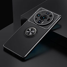 Coque Ultra Fine Silicone Souple Housse Etui avec Support Bague Anneau Aimante Magnetique A02 pour Xiaomi Mi 12 Ultra 5G Noir