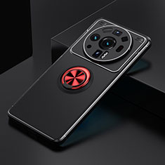 Coque Ultra Fine Silicone Souple Housse Etui avec Support Bague Anneau Aimante Magnetique A02 pour Xiaomi Mi 12 Ultra 5G Rouge et Noir