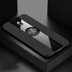 Coque Ultra Fine Silicone Souple Housse Etui avec Support Bague Anneau Aimante Magnetique A02 pour Xiaomi Redmi 8A Noir