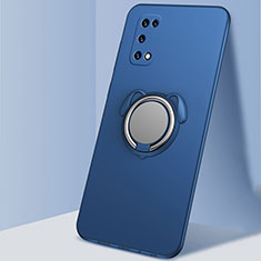 Coque Ultra Fine Silicone Souple Housse Etui avec Support Bague Anneau Aimante Magnetique A03 pour Oppo K7x 5G Bleu