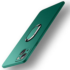 Coque Ultra Fine Silicone Souple Housse Etui avec Support Bague Anneau Aimante Magnetique A09 pour Apple iPhone 13 Mini Vert