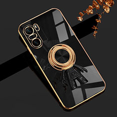 Coque Ultra Fine Silicone Souple Housse Etui avec Support Bague Anneau Aimante Magnetique AN2 pour Xiaomi Mi 11X 5G Noir