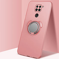 Coque Ultra Fine Silicone Souple Housse Etui avec Support Bague Anneau Aimante Magnetique G01 pour Xiaomi Redmi Note 9 Or Rose