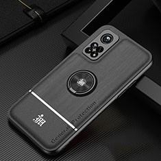 Coque Ultra Fine Silicone Souple Housse Etui avec Support Bague Anneau Aimante Magnetique JM1 pour Xiaomi Mi 10T 5G Noir
