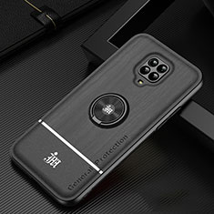 Coque Ultra Fine Silicone Souple Housse Etui avec Support Bague Anneau Aimante Magnetique JM1 pour Xiaomi Redmi Note 9 Pro Noir