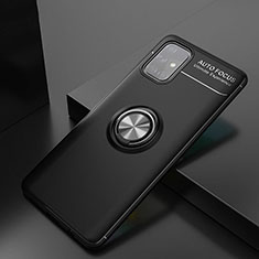 Coque Ultra Fine Silicone Souple Housse Etui avec Support Bague Anneau Aimante Magnetique JM2 pour Samsung Galaxy A71 5G Noir