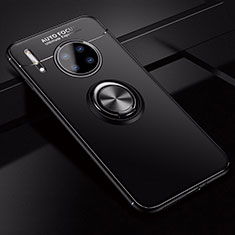 Coque Ultra Fine Silicone Souple Housse Etui avec Support Bague Anneau Aimante Magnetique pour Huawei Mate 30E Pro 5G Noir