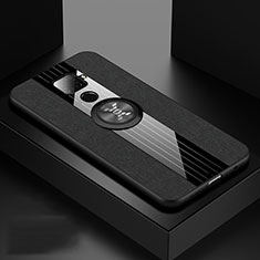 Coque Ultra Fine Silicone Souple Housse Etui avec Support Bague Anneau Aimante Magnetique pour Huawei Nova 5i Pro Noir