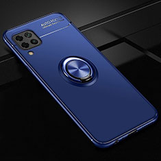 Coque Ultra Fine Silicone Souple Housse Etui avec Support Bague Anneau Aimante Magnetique pour Huawei Nova 7i Bleu