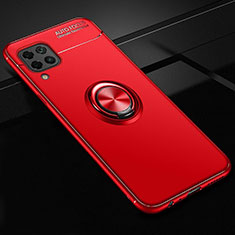 Coque Ultra Fine Silicone Souple Housse Etui avec Support Bague Anneau Aimante Magnetique pour Huawei P40 Lite Rouge